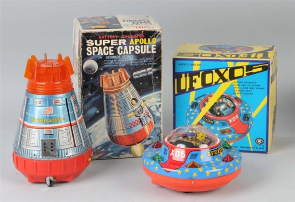LOT OF 2: SPACE BATTERY-OP TOYS.                  