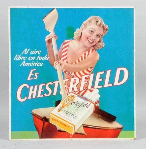 CARDBOARD CHESTERFIELD STAND-UP SIGN.             