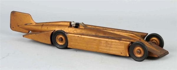 PRESSED STEEL KINGSBURY GOLDEN ARROW RACE CAR TOY 