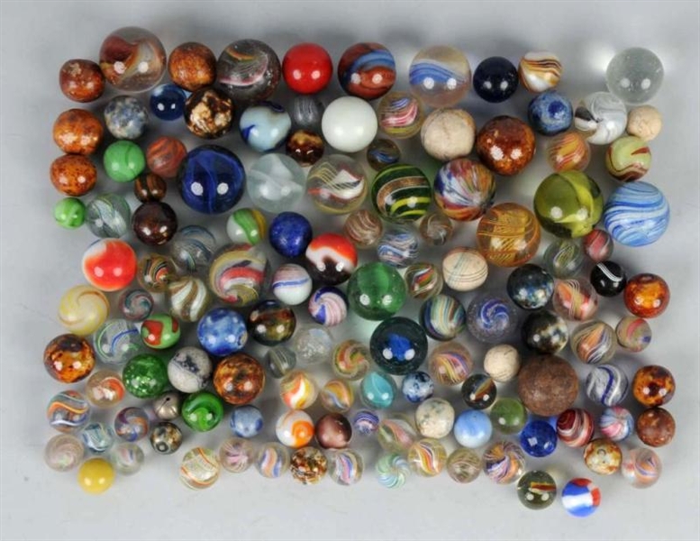 LOT OF ASSORTED MARBLES.                          