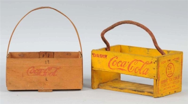 LOT OF 2: WOODEN COCA-COLA CARRIERS.              