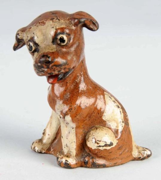 CAST IRON WHIMSICAL PUPPY PAPERWEIGHT.            