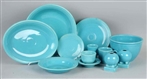 LOT OF TURQUOISE COLORED FIESTAWARE.              