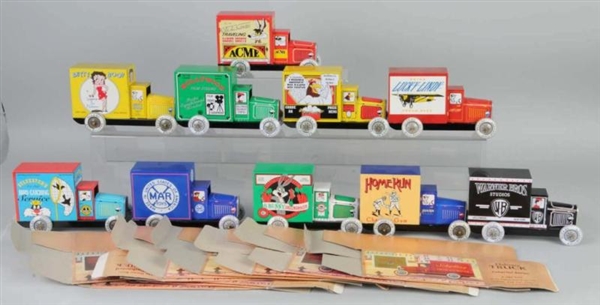 LOT OF 10: TIN CONTEMPORARY TRUCK TOYS.           