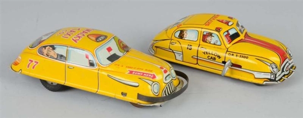 LOT OF 2: TIN MARX WIND-UP & FRICTION TAXI TOYS.  