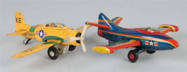 LOT OF 2: TIN AIRPLANE FRICTION TOYS.             