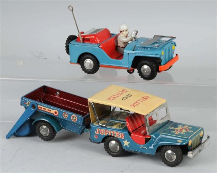 LOT OF 2: TIN JEEP FRICTION TOYS.                 