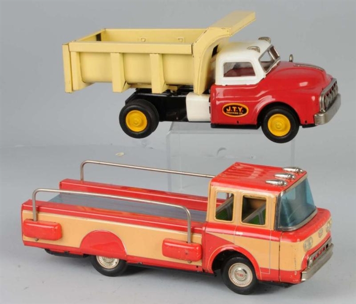 LOT OF 2: TIN TRUCK TOYS.                         