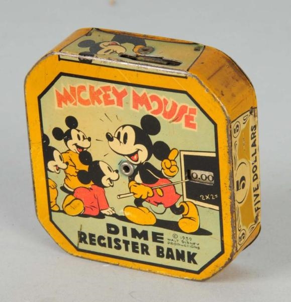 MICKEY MOUSE DIME REGISTERING BANK.               