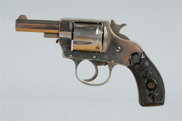 F&W DOUBLE ACTION REVOLVER W/ LEATHER HOLSTER.**  