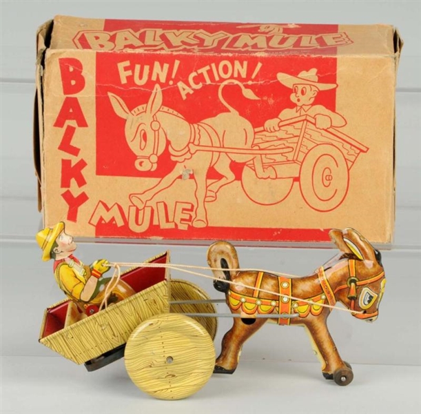 TIN MARX BALKY MULE WIND-UP TOY.                  