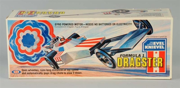 IDEAL EVEL KNIEVEL FORMULA 1 DRAGSTER TOY.        