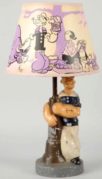 POPEYE DESK LAMP WITH ORIGINAL SHADE.             