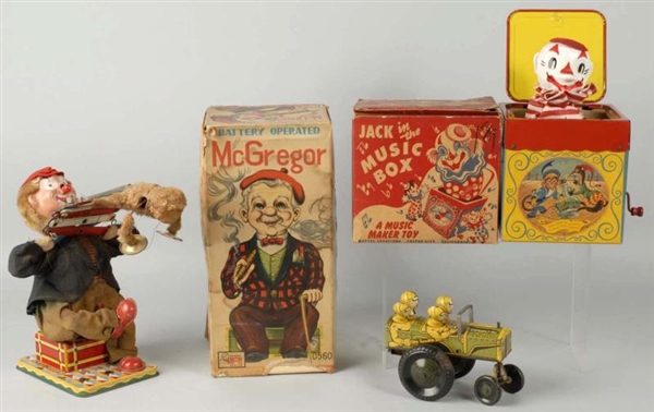 LOT OF 5: MISCELLANEOUS JAPANESE & AMERICAN TOYS. 
