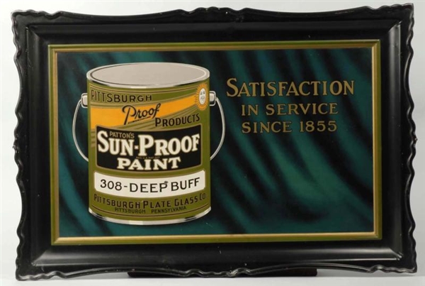 TIN PITTSBURGH SUN-PROOF PAINT ADVERTISING SIGN.  