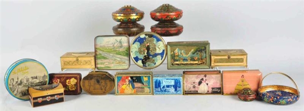 LARGE LOT OF EARLY BISCUIT TINS.                  