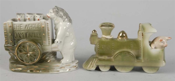 LOT OF 2: GERMAN PORCELAIN NOVELTIES.             