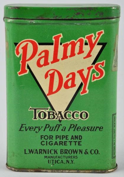 PALMY DAYS POCKET TOBACCO TIN.                    