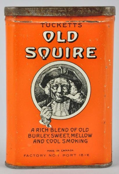 OLD SQUIRE POCKET TOBACCO TIN.                    