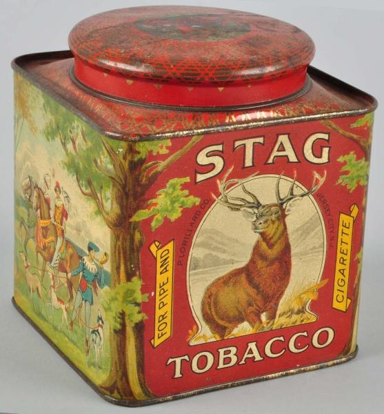 STAG TOBACCO CANISTER.                            