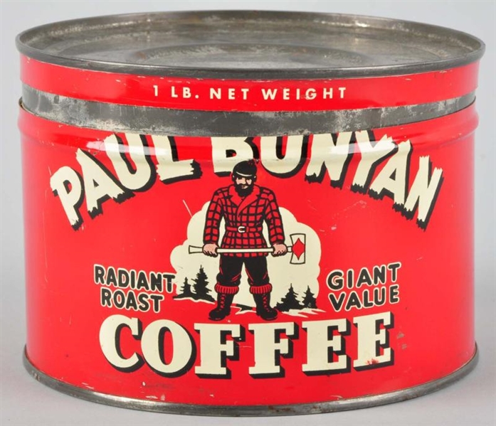 PAUL BUNYAN 1-POUND COFFEE CAN.                   