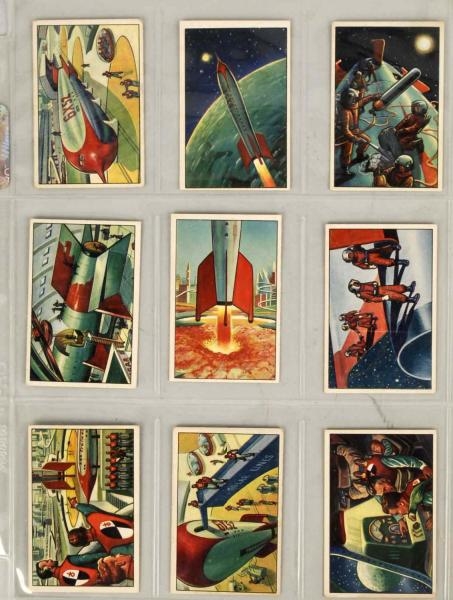 COMPLETE SET OF BOWMAN SPACEMEN CARDS.            