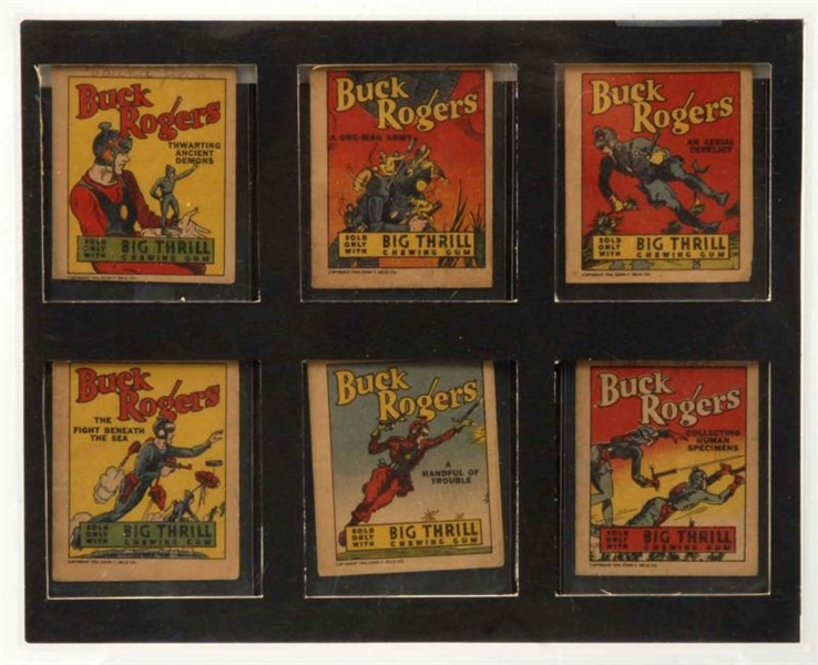 SET OF 6 BUCK ROGERS BIG THRILL GUM BOOKLETS.     