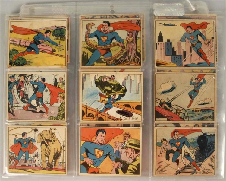 1941 SUPERMAN GUM CARD SET.                       
