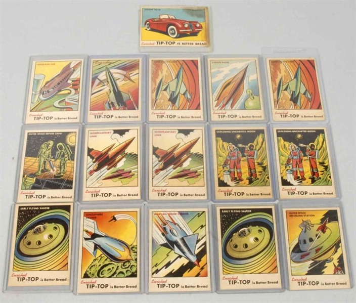 LOT OF 16: TIP-TOP PREMIUM BREAD SPACE CARDS.     