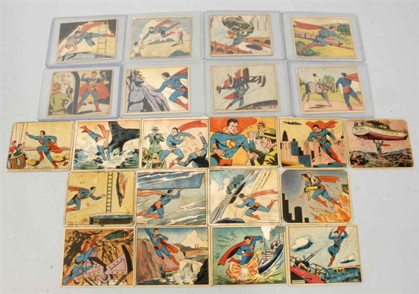 LOT OF 22: SUPERMAN GUM CARDS.                    
