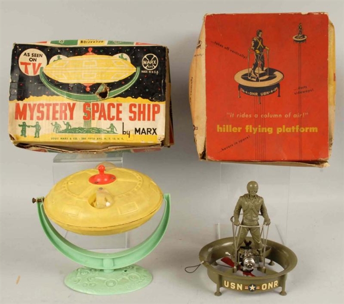 LOT OF 2: PLASTIC SPACE TOYS.                     