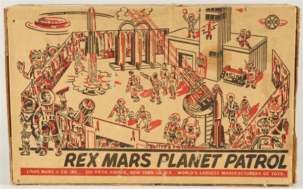 MARX REX MARS PLANET PATROL PLAY SET.             