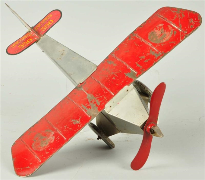 TIN EMPIRE EXPRESS MONOPLANE 550 WIND-UP TOY.     