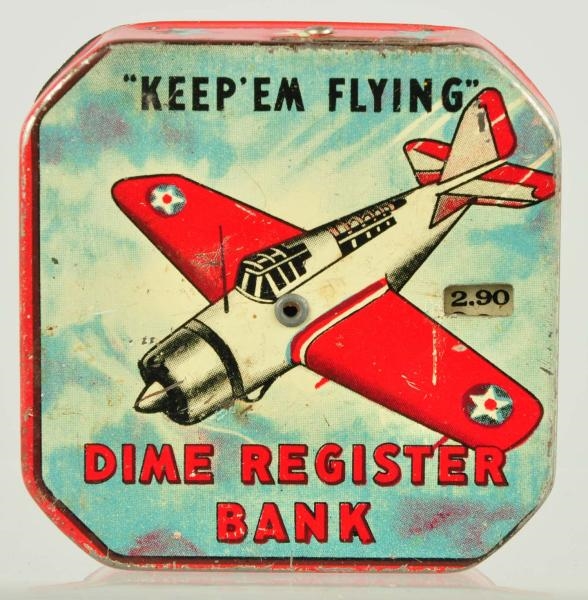 KEEPEM FLYING DIME BANK.                         