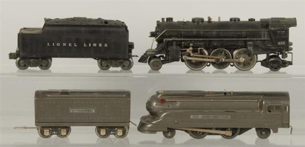 LOT OF 2: LIONEL STEAM ENGINES & TENDERS.         