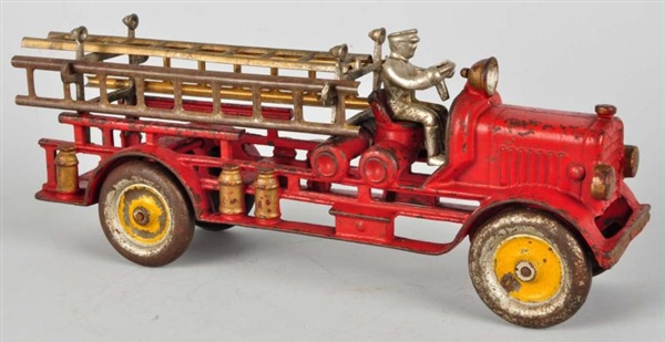 CAST IRON HUBLEY NO. 525 HOOK & LADDER FIRE TRUCK 