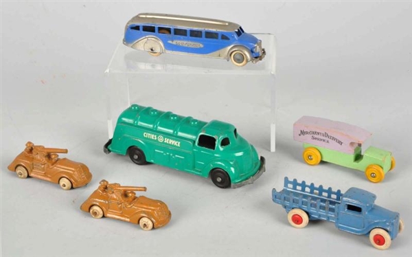 LOT OF 6: VEHICLE TOYS.                           
