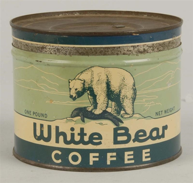 WHITE BEAR COFFEE 1-POUND TIN.                    