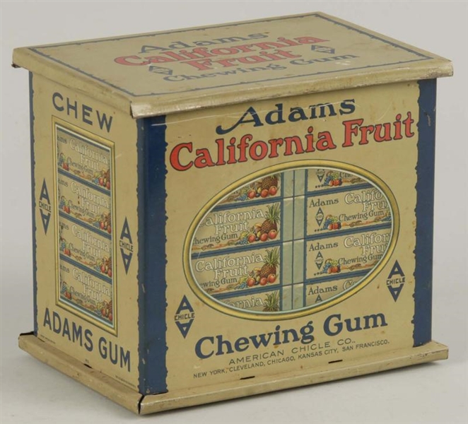 ADAMS CALIFORNIA FRUIT CHEWING GUM TIN.           
