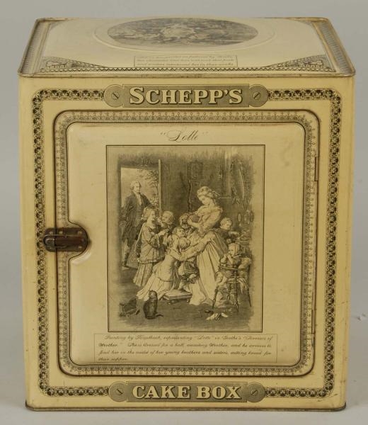 SCHEPPS COCONUT CAKE BOX DISPLAY BIN.            