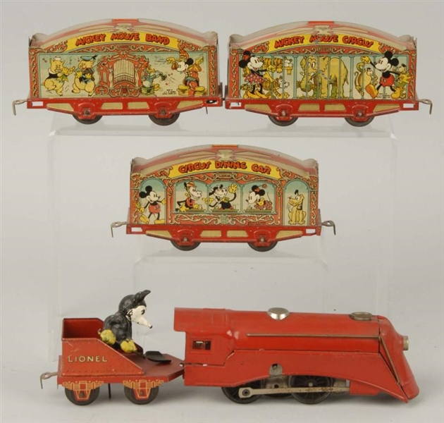 LIONEL WALT DISNEY MICKEY MOUSE CIRCUS TRAIN TOY. 