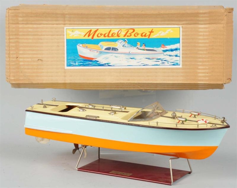 WOODEN BOAT TOY.                                  