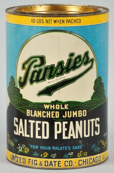 PANSIES SALTED PEANUTS 10-POUND CAN.              