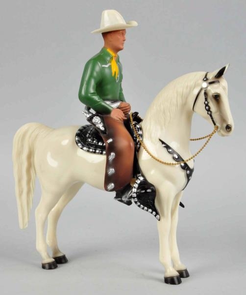 HARTLAND LARGE GREEN & BROWN COWBOY HORSE & RIDER 