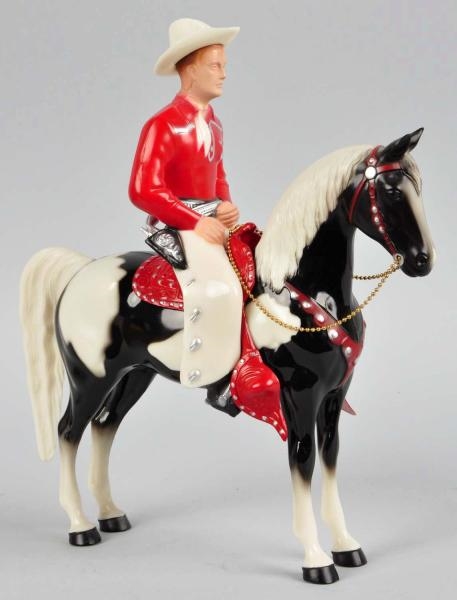 HARTLAND LARGER RED & WHITE COWBOY HORSE & RIDER. 