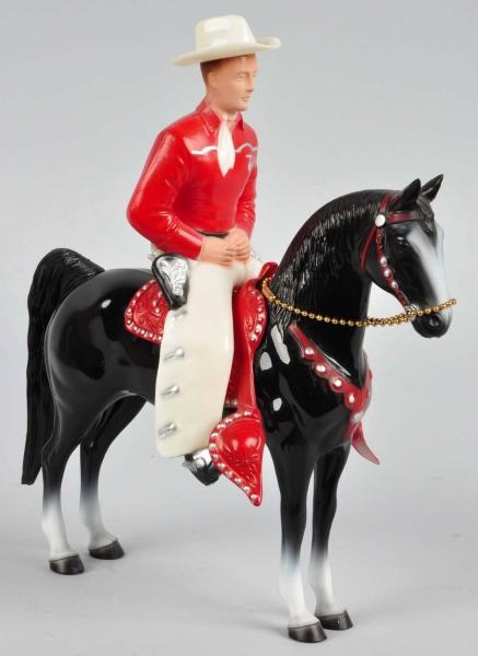 HARTLAND RED & WHITE CHAMP COWBOY HORSE & RIDER.  
