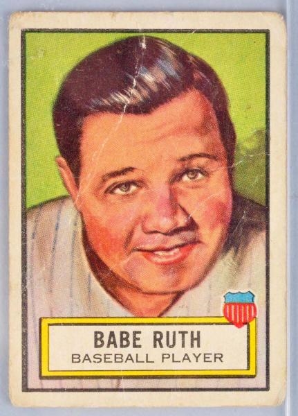 BABE RUTH LOOK N SEE BASEBALL CARD.              