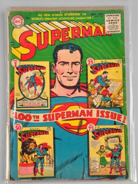 1955 SUPERMAN COMIC NO. 100.                      