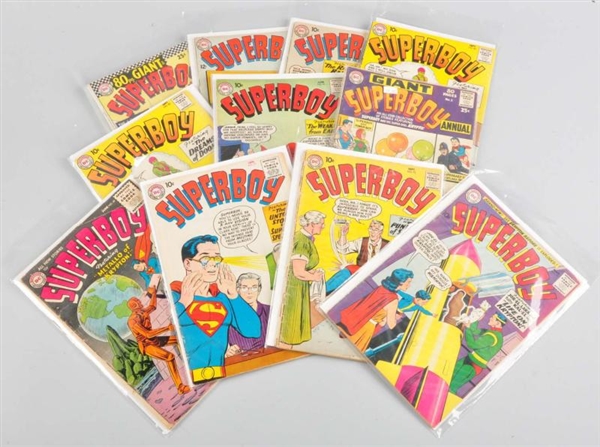 LOT OF 11: 1950S TO 1960S SUPERBOY COMICS.        