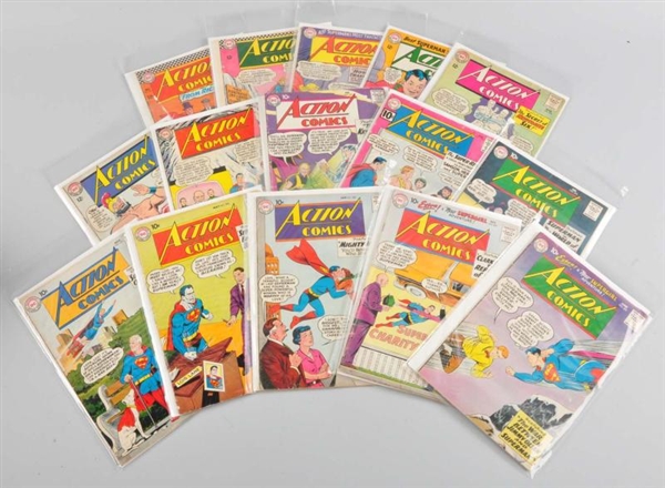 LOT OF 15: 1950S TO 1960S ACTION COMICS.          